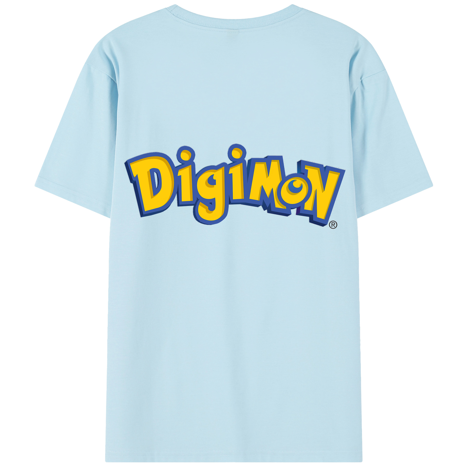 （画像用） Digimon デジタルモンスター/デジモン 綿100％半袖Tシャツ（背面プリント）